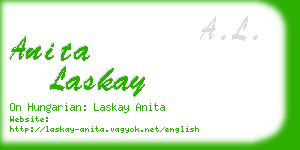anita laskay business card